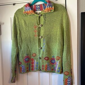 Colorful Embroidered Women's Sweater